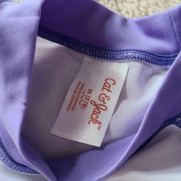 Girls 2-Piece Unicorn Stars Swim Set, Purple | Cat & Jack | Size Medium - Picture 4 of 6